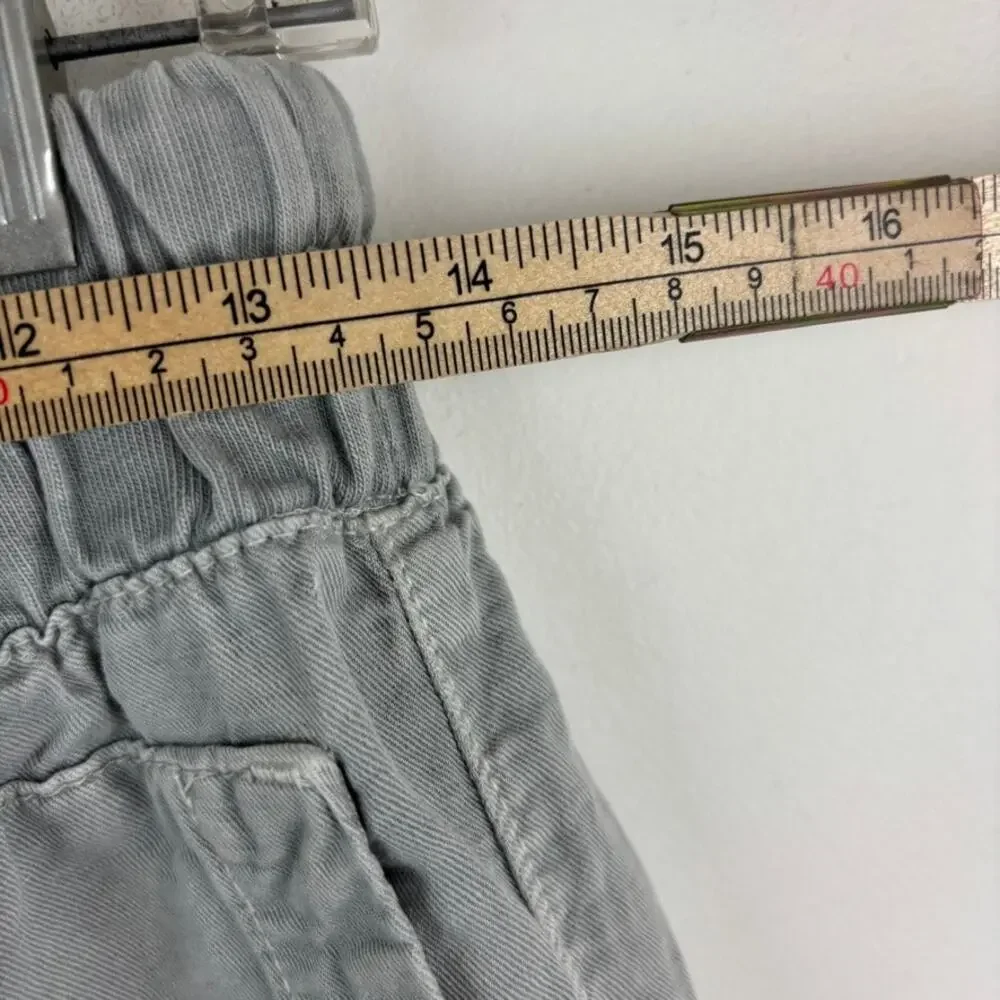 ZARA Linen/Cotton Cargo‎ Pants Stone Gray M- Casual Minimalist